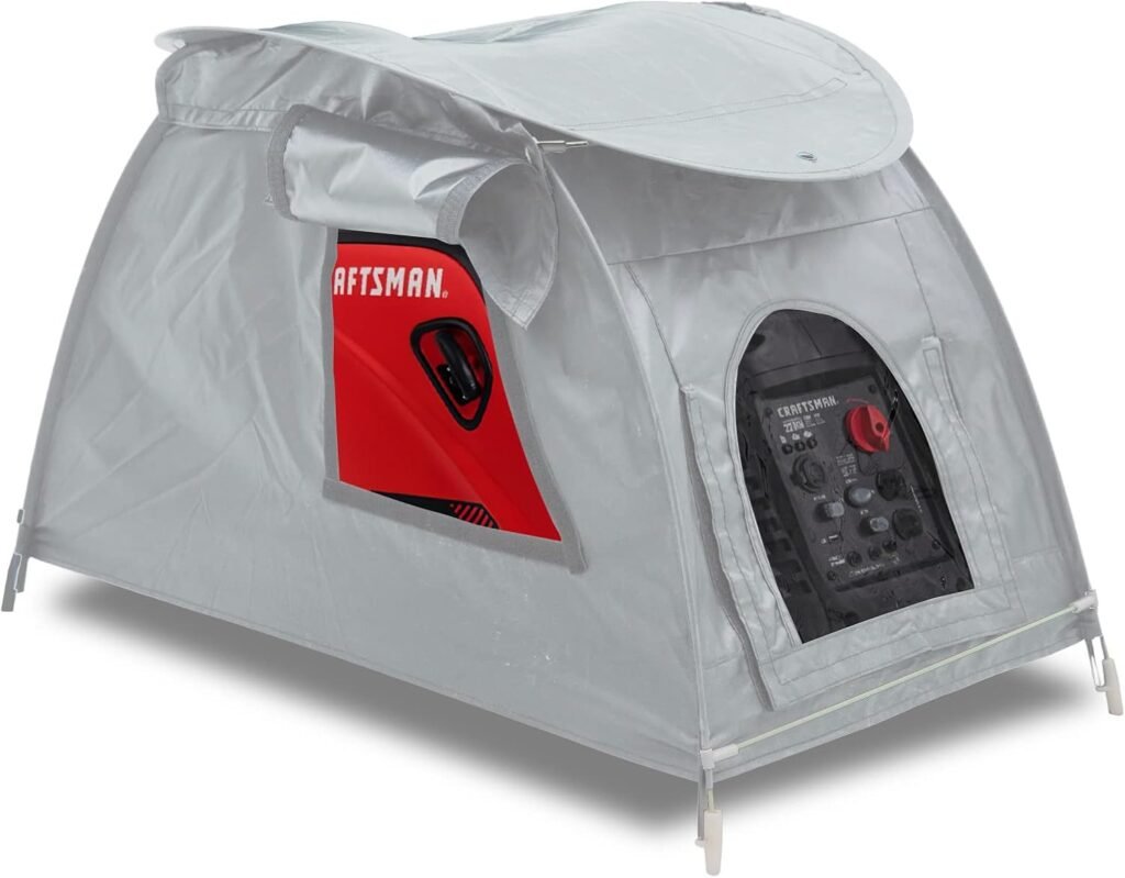 Small Inverter Generator Cover While Running, Portable Waterproof Generator Shed Cover，Outdoor Generator Tent Cover for Rain, Fit Most 1000-5500 Watt Inverter Generators, Black