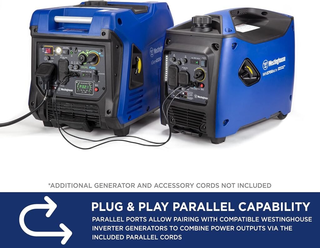 Westinghouse 5000 Peak Watt Super Quiet Dual Fuel Portable Inverter EFI Generator, Remote Electric Start, Gas  Propane Powered, RV Ready, CO Sensor, Parallel Capable, CARB Compliant