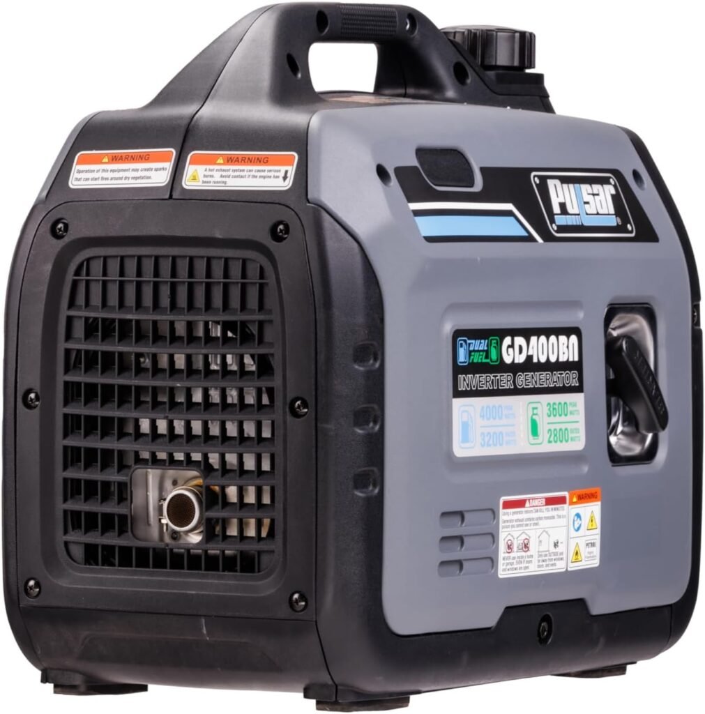 Pulsar Products GD400BN, 4000W Portable super-quiet Dual Fuel Parallel Capability, RV-Ready, CARB Compliant Pulsar Products GD400BN, 4000W Portable super-quiet Dual Fuel Parallel Capability, RV-Ready, CARB Compliant
