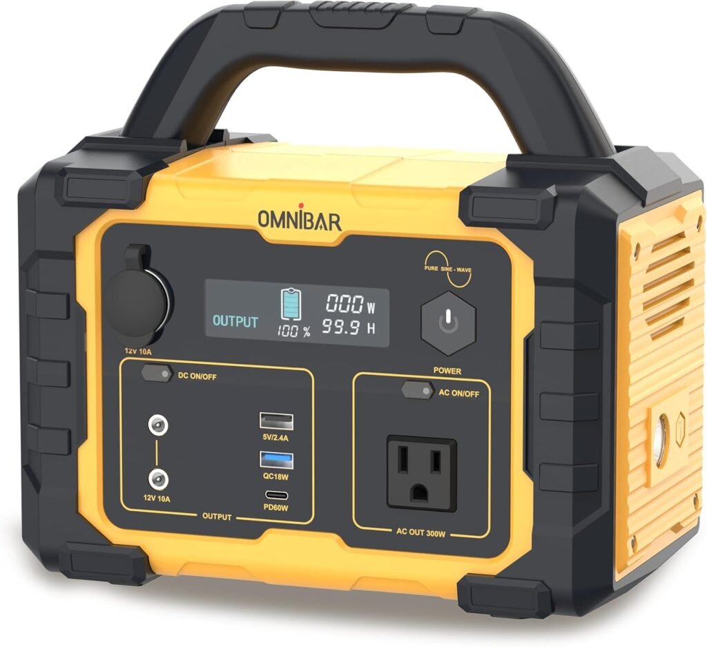 1000W Portable Power Station, 1075Wh Backup Lithium Battery, 120V/1000W AC Outlet, Solar Generator for Home, RV, Outdoor, Camping and Emergencies Use