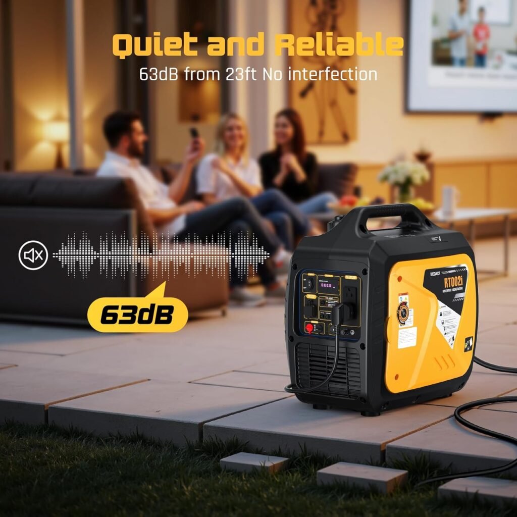 2400W Lightweight Portable Inverter Generator with Clean Power for Home, Camping, RV, Tailgating  Emergencies | Eco-Mode, CO Protection, Parallel Ready, Ultra-Quiet Gas Generator