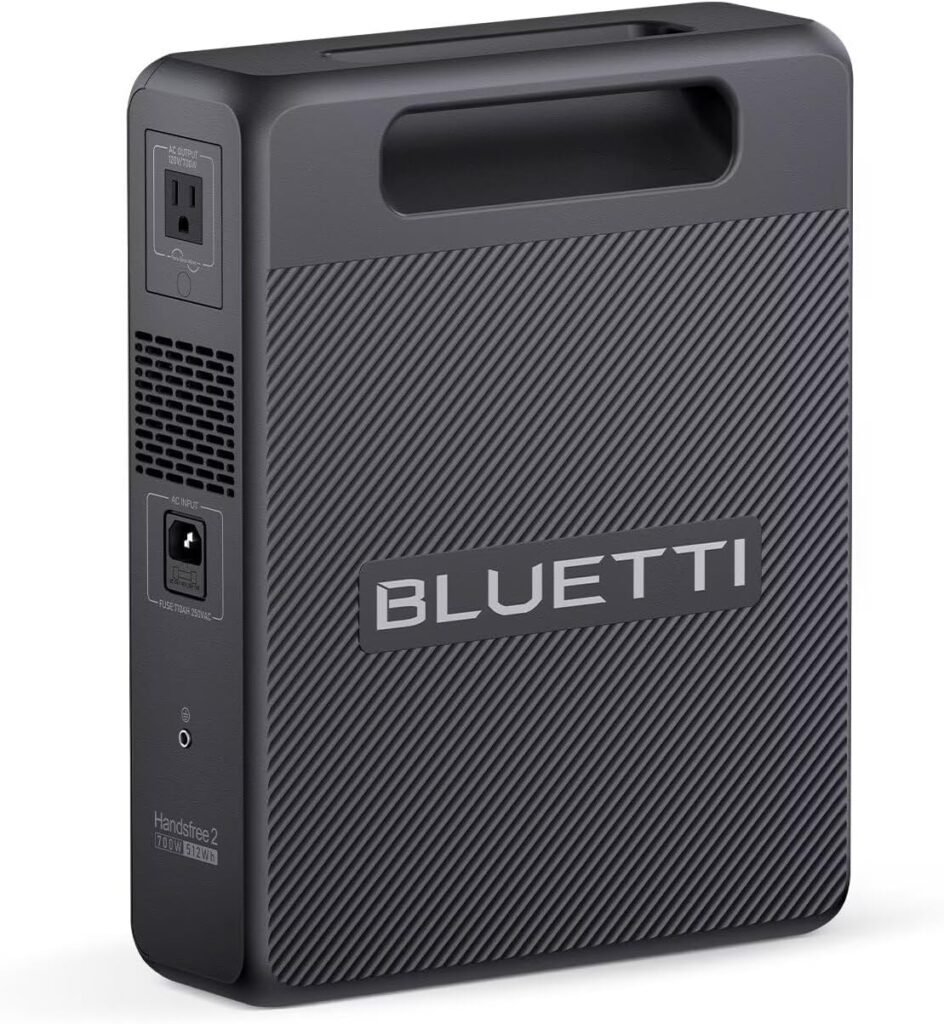BLUETTI Handsfree 2 Portable Power Station, 512Wh 700W Solar Generator, 5 Output Ports, LiFePO4 Battery Backup for Camping, Drones, Photography (Backpack Not Included)