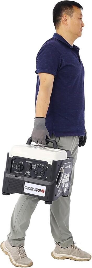 Portable Inverter Generator, 1200W Ultra-Quiet Gas Engine, Epa Compliant, Eco-Mode Feature, Ultra Lightweight For Backup Home Use  Camping