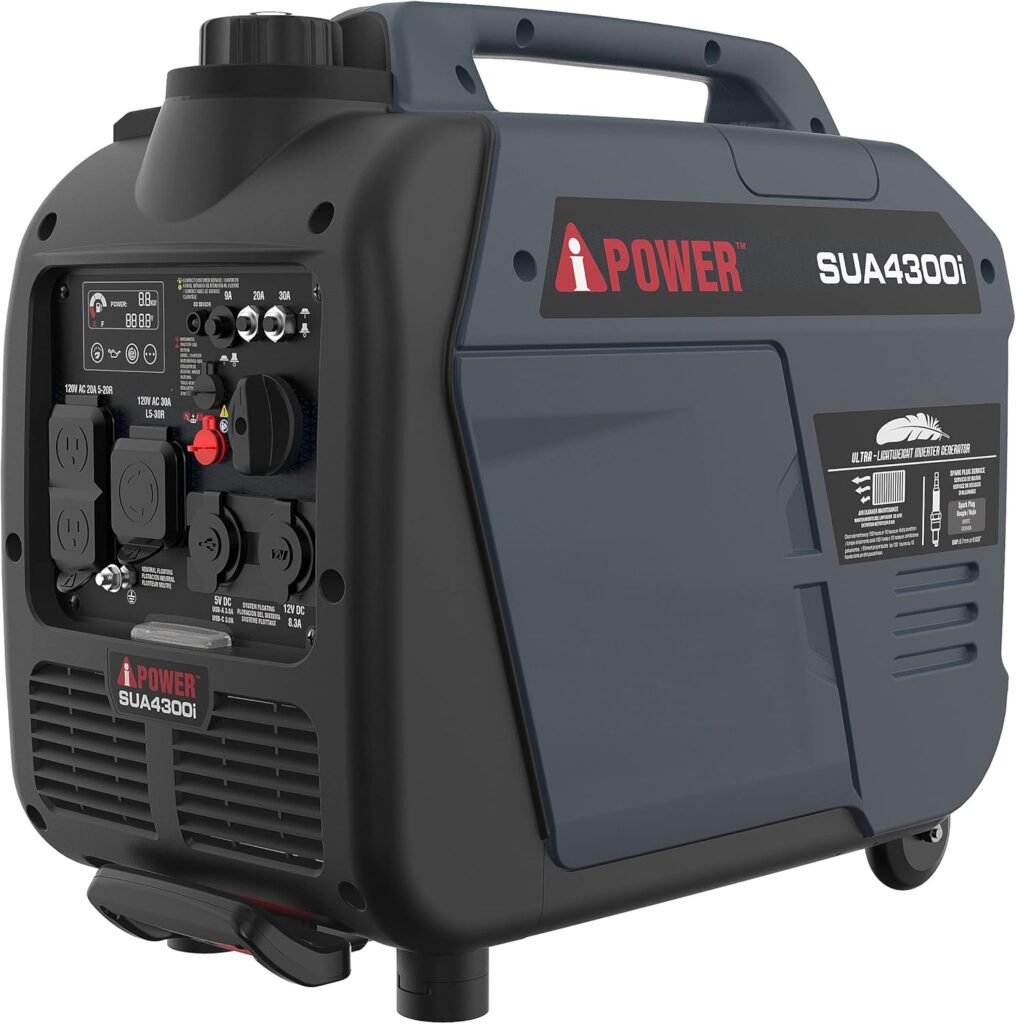 A-iPower 1500 Watt Portable Quiet Inverter Generator Gas Powered, Small Ultra Lightweight Quiet Generator for Camping, Tailgating, Home Backup, Emergency, EPA CARB Compliant, CO Sensor (SUA1500i) A-iPower 1500 Watt Portable Quiet Inverter Generator Gas Powered, Small Ultra Lightweight Quiet Generator for Camping, Tailgating, Home Backup, Emergency, EPA CARB Compliant, CO Sensor (SUA1500i)