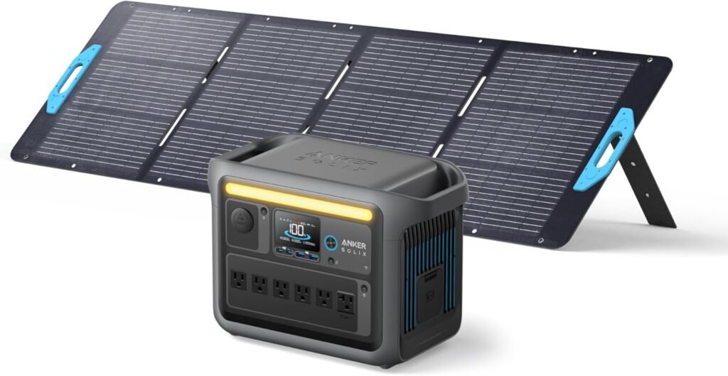 Anker SOLIX C1000 Portable Power Station with 200W Solar Panel, 1800W Solar Generator, 1056wh LFP (LiFePO4) Battery, 6 AC Outlets, Up to 2400W for Home, Power Outages, and Outdoor Camping Anker SOLIX C1000 Portable Power Station with 200W Solar Panel, 1800W Solar Generator, 1056wh LFP (LiFePO4) Battery, 6 AC Outlets, Up to 2400W for Home, Power Outages, and Outdoor Camping