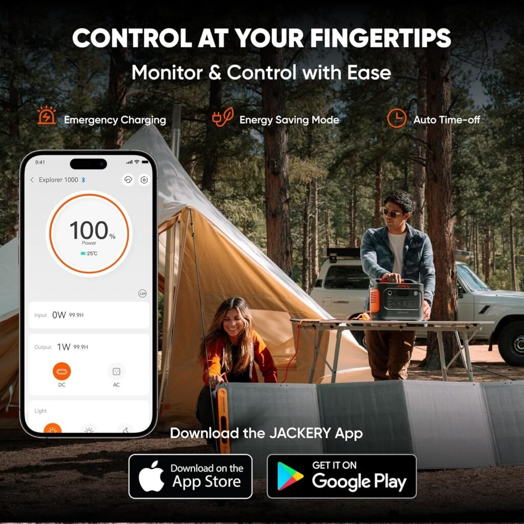 Jackery Explorer 1000 v2 Portable Power Station*2,1070Wh LiFePO4 Battery,1500W AC/100W USB-C Output, 1 Hr Fast Charge, Solar Generator for Camping,Emergency, RV, Off-Grid Living(Solar Panel Optional)