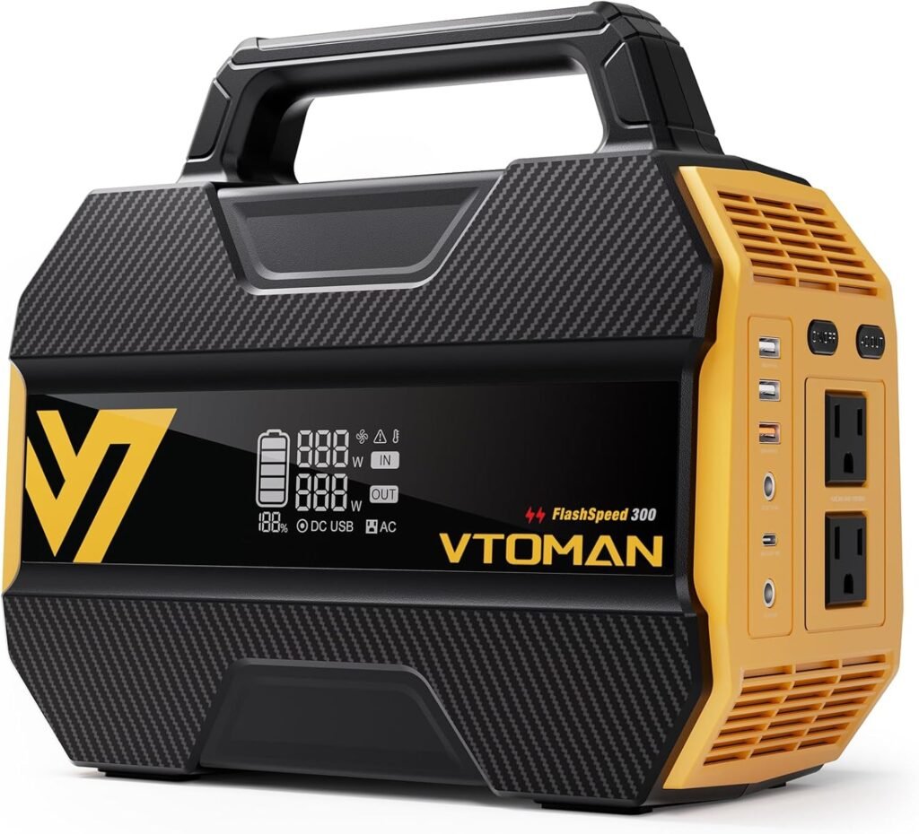 VTOMAN 3096Wh Portable Power Station Bundle with Extra Battery  200W Pro Solar Panel Included - Up to 3000W Solar Power Generator for Home Backup, Off-grid, Road Trip, RV, Camping, Emergencies