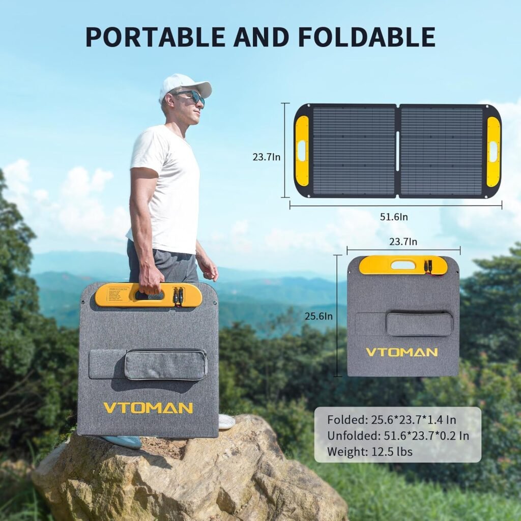 VTOMAN Jump 1800 Portable Power Station with 110W Solar Panel, 1548Wh LFP Battery 1800W AC Outlets (3600W Peak) /100W USB-C Output Fast Charge, Large Solar Generator for for Outdoor, Camping, Backup VTOMAN Jump 1800 Portable Power Station with 110W Solar Panel, 1548Wh LFP Battery 1800W AC Outlets (3600W Peak) /100W USB-C Output Fast Charge, Large Solar Generator for for Outdoor, Camping, Backup