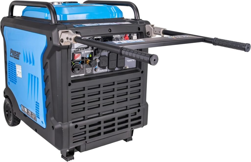 Pulsar PGD125TiSRCO 12500W Tri Fuel Inverter Generator, Gas Propane Natural Gas, Electric and Remote Start, 120V 240V, Amp Output, CO Sentry, ATS Ready