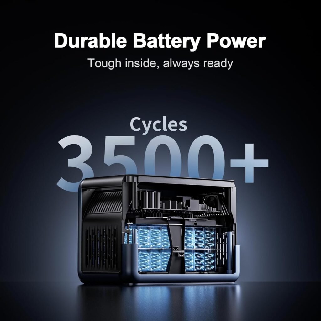 OSCAL PowerMax 1800SE Portable Power Station, 1800W (3600W Surge) 1024Wh LiFePO4 Battery, Min Fast Charging (0-80%), UPS Solar Generator for Home Backup, Camping, RV, Emergency, Off-Grid