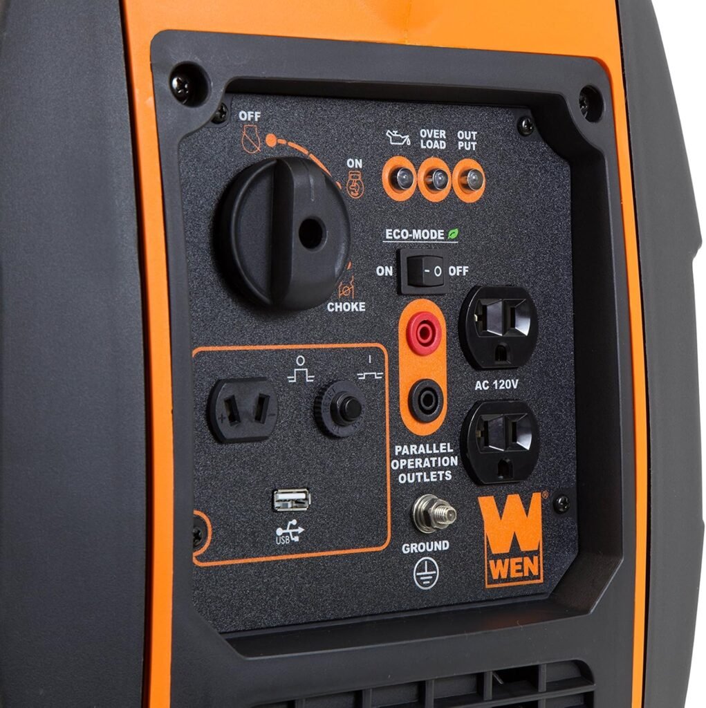 WEN 56200i 2000-Watt Gas Powered Portable Inverter Generator, CARB Compliant,Black Orange WEN 56200i 2000-Watt Gas Powered Portable Inverter Generator, CARB Compliant,Black Orange