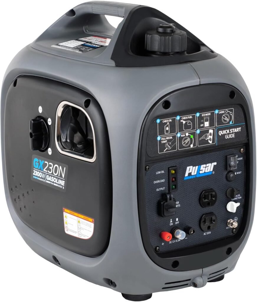 Pulsar Products GD500N, 5000W Portable super-quiet Inverter Generator, RV-Ready, CARB Compliant