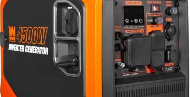 WEN 4500-Watt Inverter Generator, RV-Ready, Quiet, Portable, Gasoline Powered and Lightweight with Fuel Shut Off (56432i)