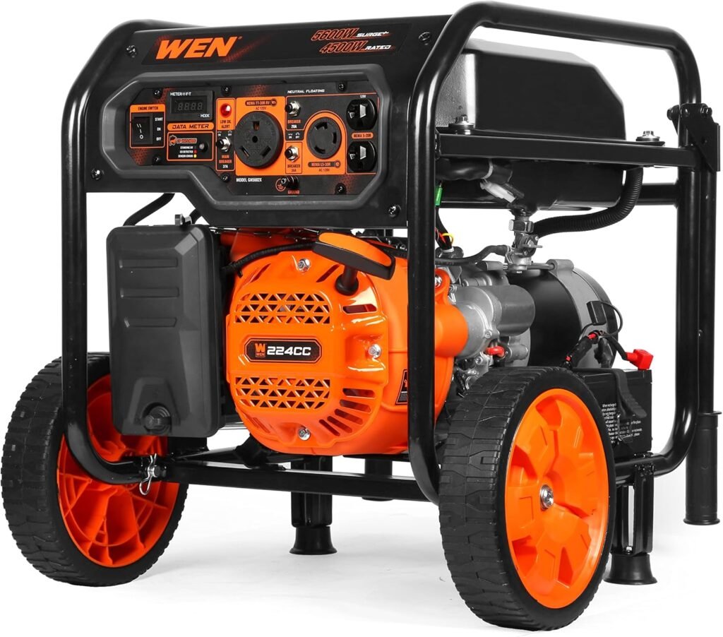 WEN 5600-Watt Portable Generator, Electric Start, 224cc, Transfer-Switch and RV-Ready with CO Shutdown Sensor (GN5602X) WEN 5600-Watt Portable Generator, Electric Start, 224cc, Transfer-Switch and RV-Ready with CO Shutdown Sensor (GN5602X)
