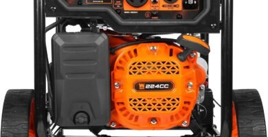 WEN 5600-Watt Portable Generator, Electric Start, 224cc, Transfer-Switch and RV-Ready with CO Shutdown Sensor (GN5602X)