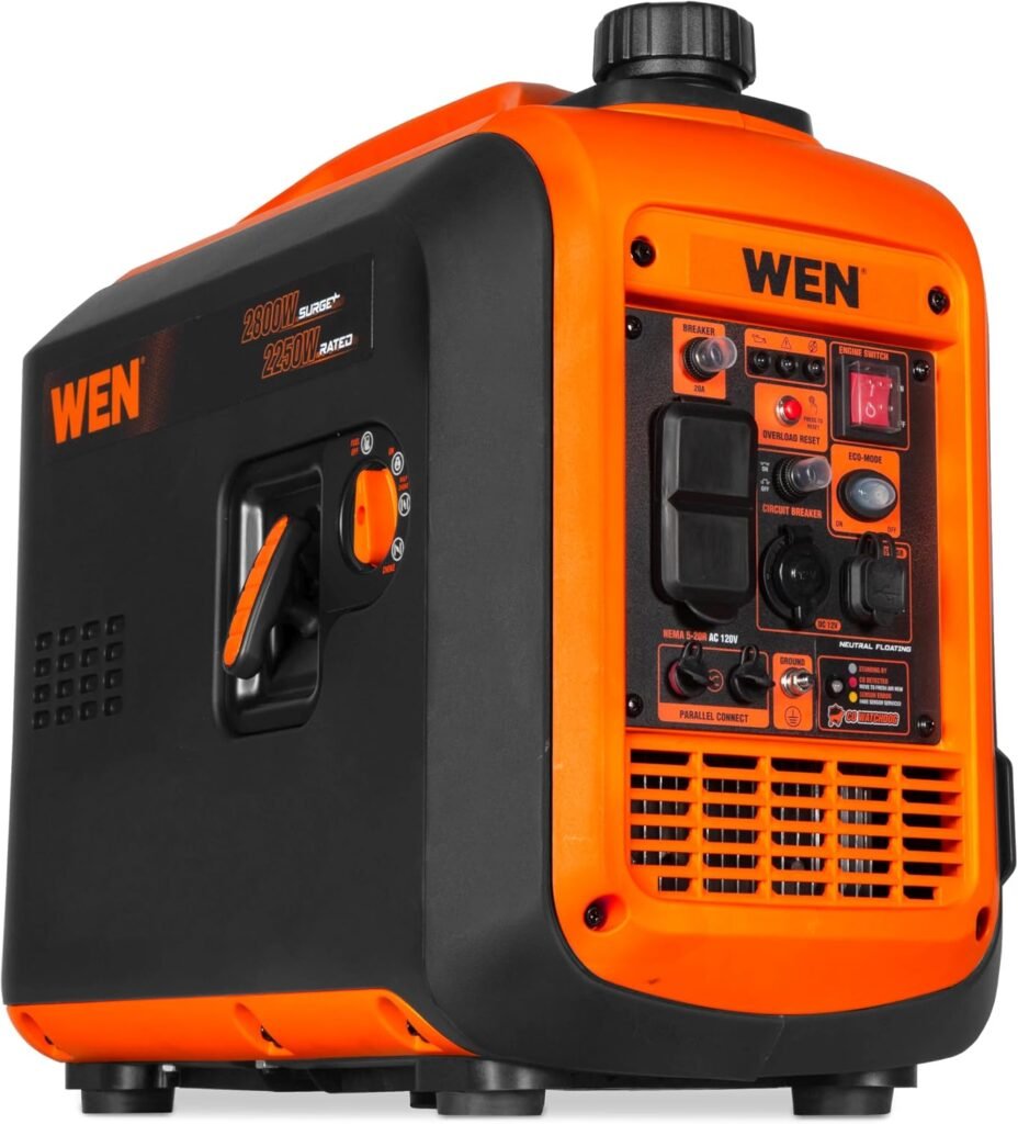 WEN 2800-Watt Dual Fuel Inverter Generator, Quiet, Portable, and Lightweight with Fuel Shut Off and CO Watchdog (DF280iX)